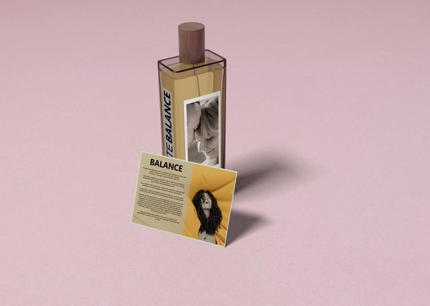 Perfume And Description On Table Psd