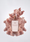 Perfume Bottle And Pink Smoke Mockup Psd