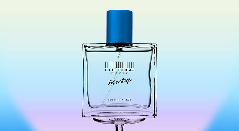 Perfume Bottle On Stand Mockup Psd