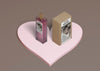 Perfume Bottle With Box On Heart Shape Psd