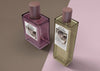 Perfume Bottles On Table With Mock-Up Psd