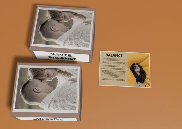 Perfume In Boxes With Descriptive Card Psd