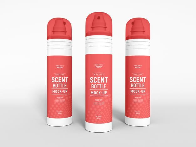 Perfume Spray Bottle Packaging Mockup Psd