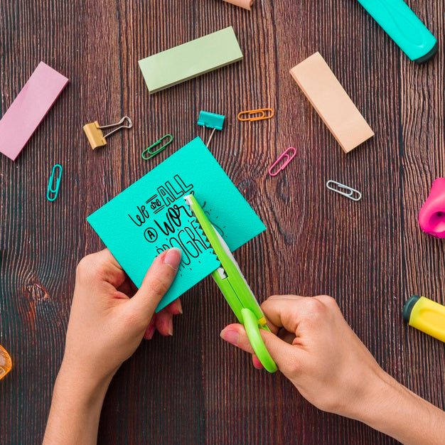 Person At Home Doing Crafting Work Psd