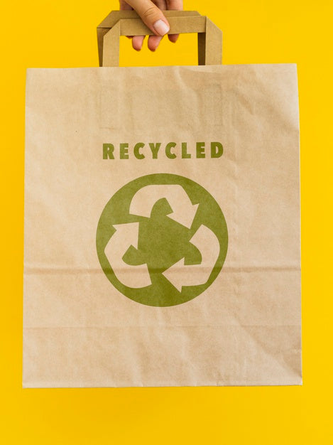 Person Holding A Paper Bag Mock-Up Psd