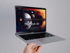 Person Holding Macbook Air Mockup