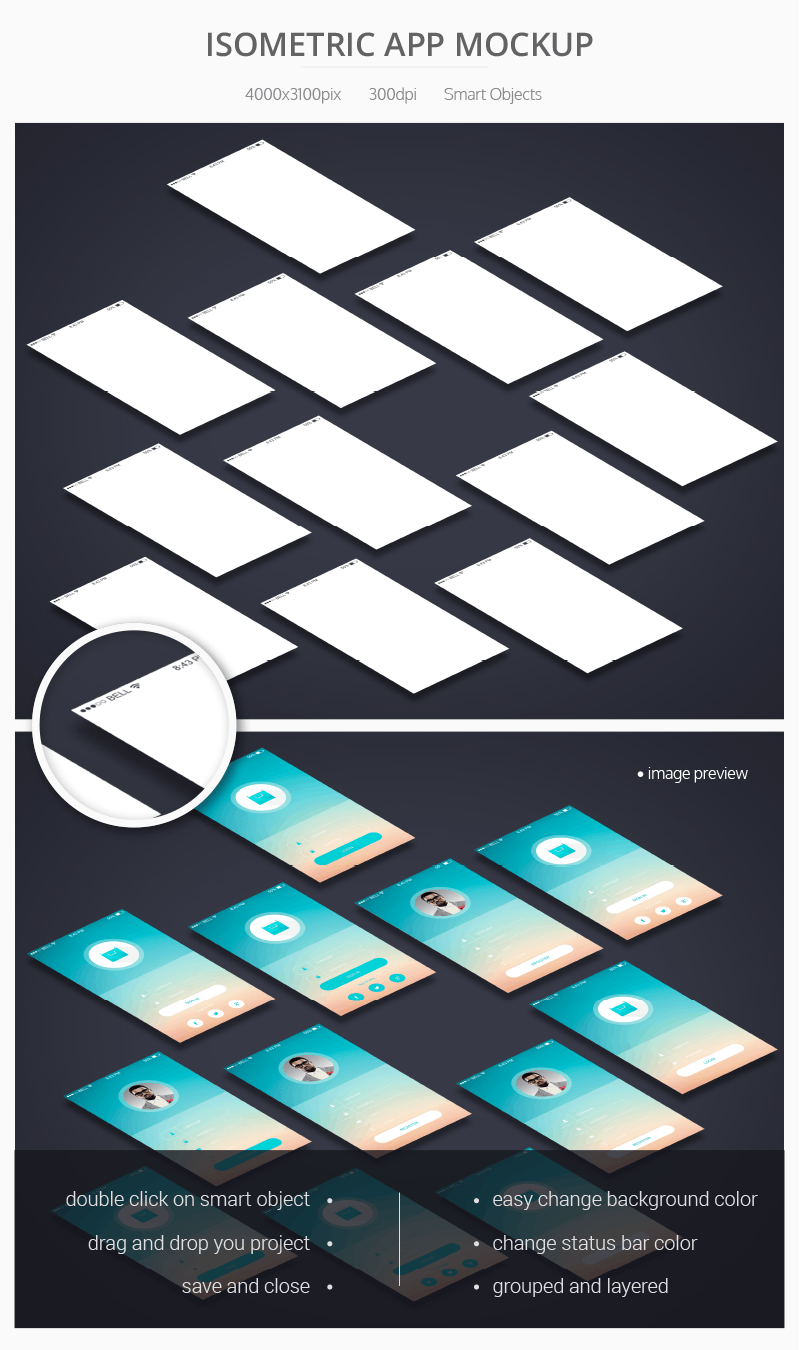 Perspective App Screens Mock-Up