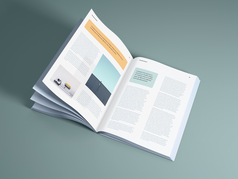 Perspective Open Magazine Mockup