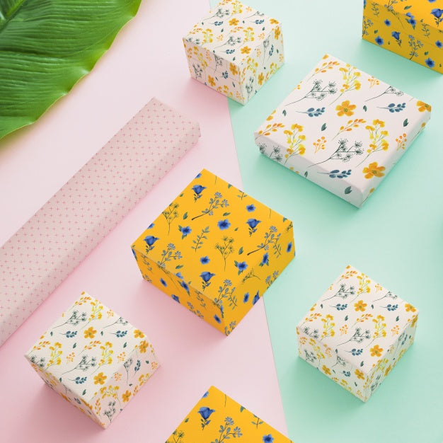 Perspective Packaging Mockup With Jewelry Concept Psd