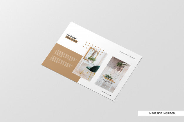 Perspective View Flyer Mockup Psd
