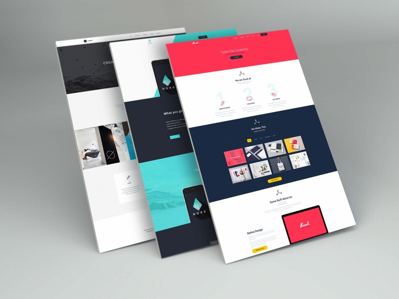 Perspective Web Design Mockup