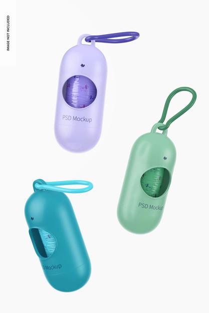 Pet Bag Dispensers Mockup Psd