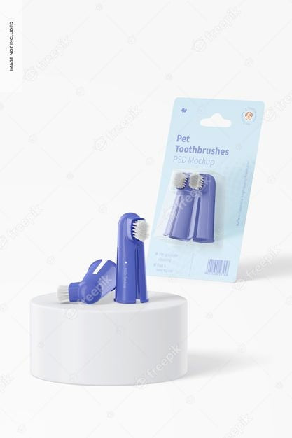 Pet Toothbrushes Mockup 02 Psd