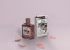 Petals And Perfume Bottle On Table Psd
