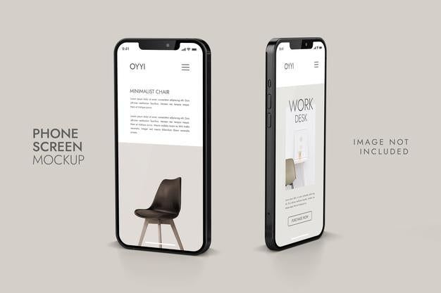 Phone And Screen - Ui Ux App Presentation Mockup Psd