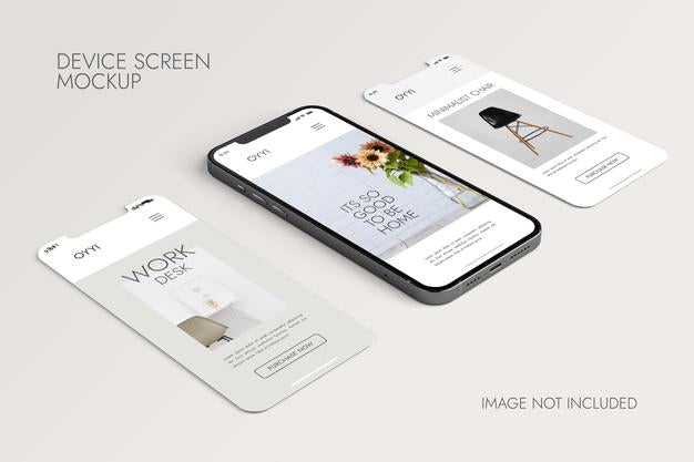 Phone And Screen - Ui Ux App Presentation Mockup Psd