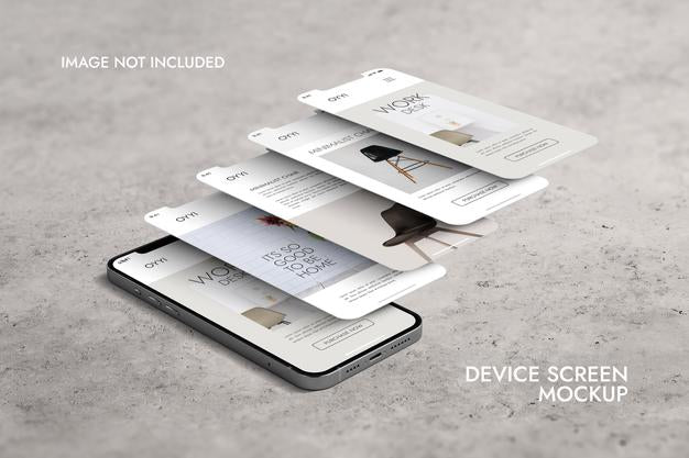 Phone And Screen - Ui Ux App Presentation Mockup Psd
