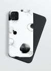 Phone Case Mockup Psd With Ink Brush Pattern