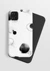 Phone Case Mockup With Ink Brush Pattern Psd