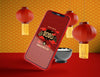 Phone Mock-Up For Chinese New Year Psd