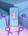 Phone Mock-Up For Girl Power Concept Psd