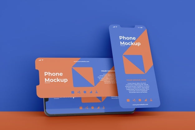 Phone Mockup Design Of Multiscreen Gravity Psd