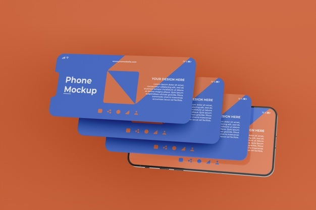 Phone Mockup Design Of Multiscreen Gravity Psd