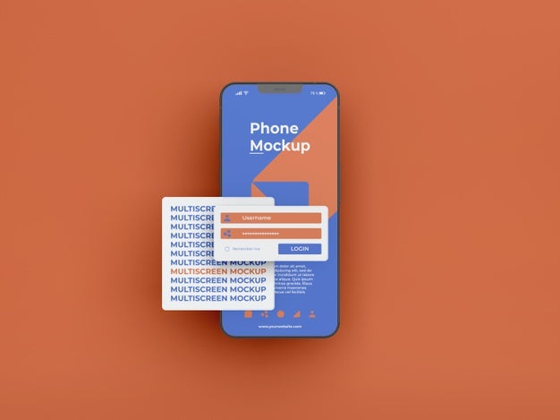 Phone Mockup Design Of Multiscreen Gravity Psd