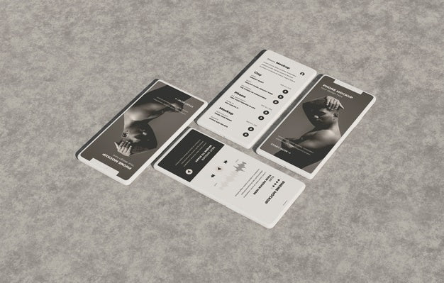 Phone Mockup On Concret Wall With Shadow Psd