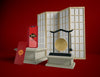 Phone New Year Greeting Card And Chinese Objects Psd
