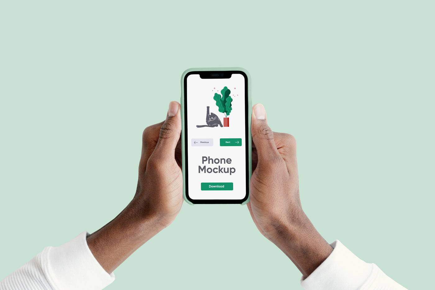 Phone With Case Mockup