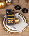 Phone With Message For New Year On Plate Psd