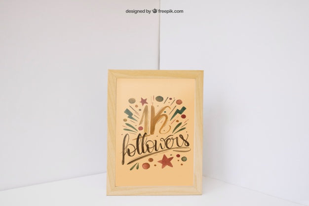 Photo Frame Mockup In Corner Psd