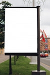 Photo Of A Large Billboard That Stands On The Street, Where Many People Walk Psd
