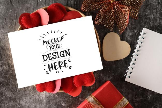 Photo Of Card With Place For Writing Message For Lover Psd