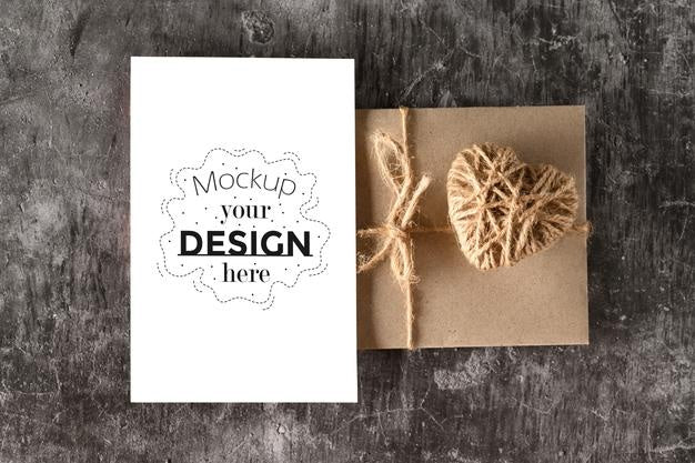 Photo Of Card With Place For Writing Message For Lover Psd