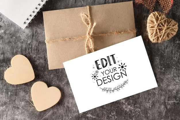 Photo Of Card With Place For Writing Message For Lover Psd