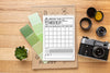 Photographer Workshop With Notebook Mock-Up Psd