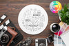 Photographer Workshop With Round Mock-Up Psd