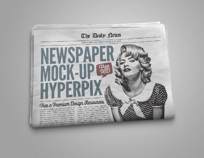 Photorealistic Newspaper Mockup