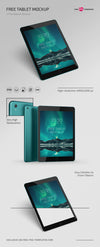 Photorealistic Tablet Mock-Up Template In Psd