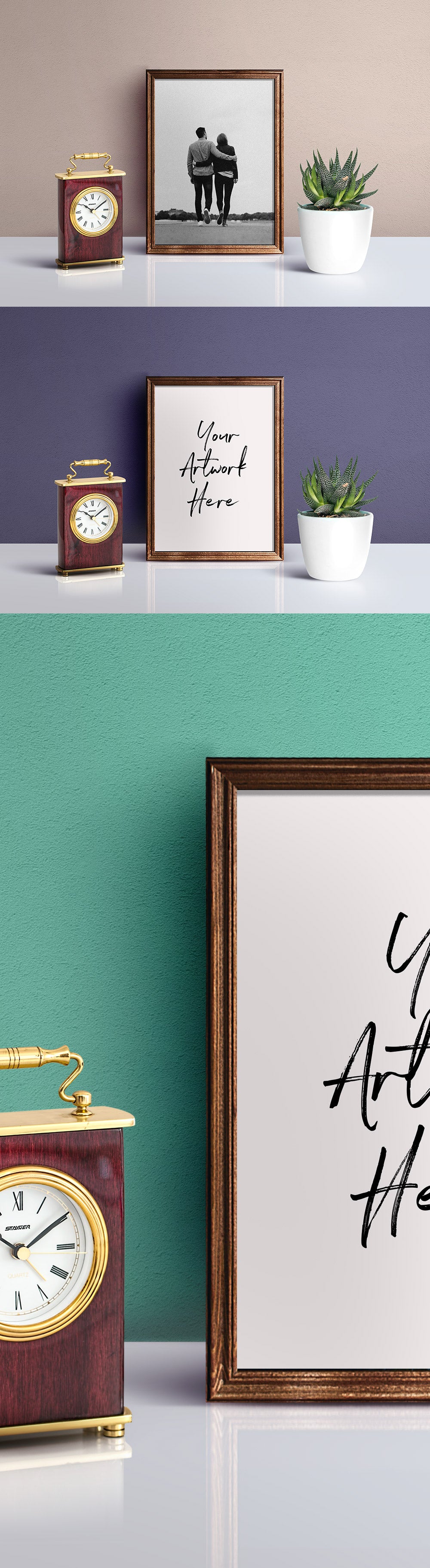 Old Fashion Picture Frame Mockup PSD