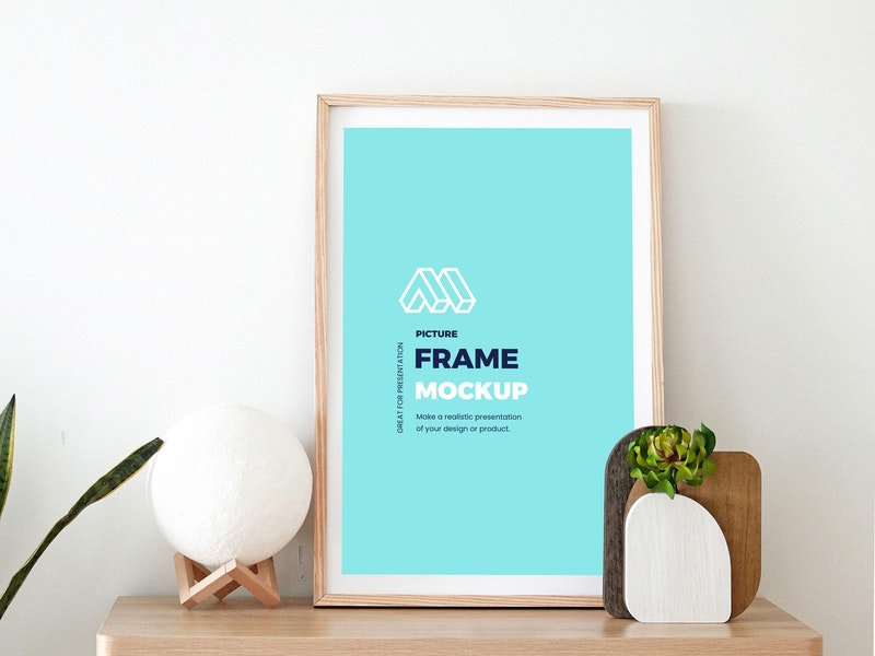 Picture Frame On Stand Mockup