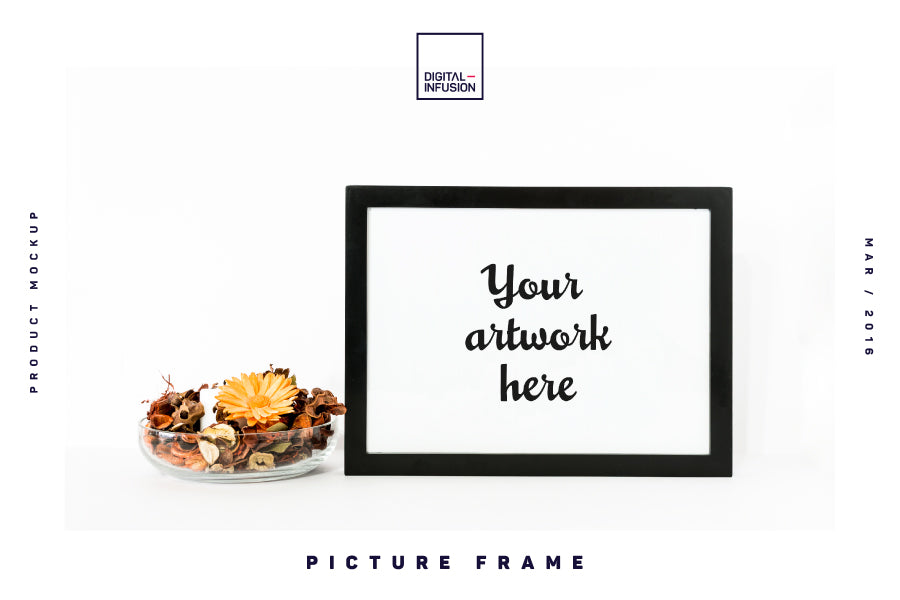 Empty Photo Picture Frame Mockup