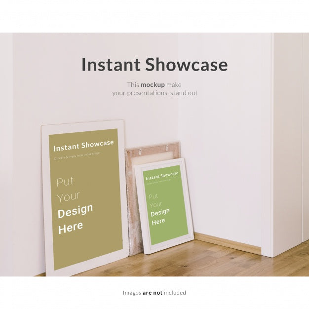Pictures On Wall Mock Up Psd