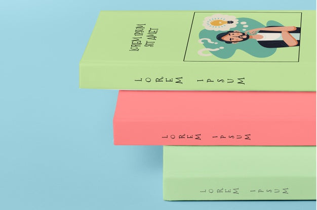 Pile Of Different Book Mock-Ups Psd