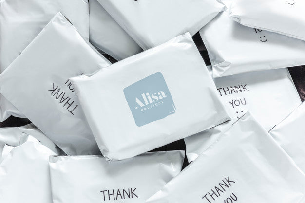 Pile Of Online Shopping Package Mockups Psd