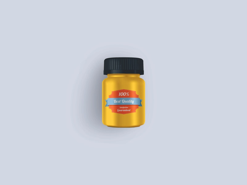 Pill Bottle Psd Mockup