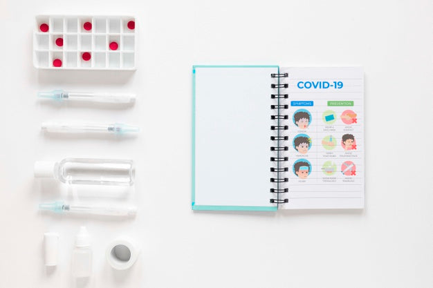 Pills Beside Notebook Psd