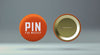Pin Badge Button Mockup Psd